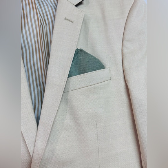 The Black Tux Tan Suit Merino Wool Wedding Event Suit - Picture 6 of 16